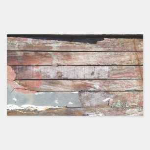 Rustic Weathered Sailboat Wood Planks Nautical Sticker