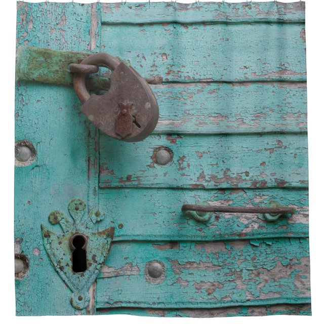 Rustic Weathered Turquoise Door (Front)
