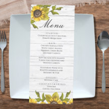 Rustic Weathered White Wood Bride Groom Sunflower