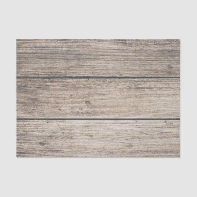 Rustic Weathered Wood Farmhouse Barn Wedding Tissue Paper (Front)