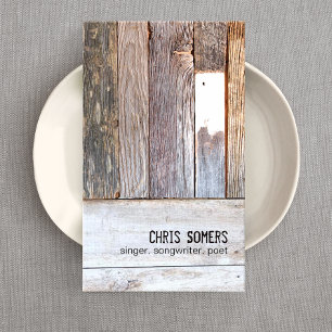 Rustic Weathered Wood Vintage Country Business Card
