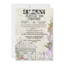 Rustic weddibg invitation card