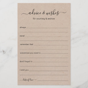 Rustic Wedding Advice and Wishes 