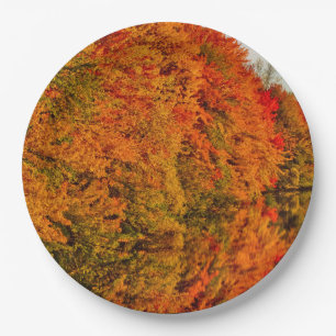Rustic Wedding Amazing Fall Foliage Stunning Photo Paper Plate