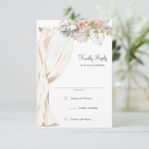 Rustic Wedding Arch RSVP Reply Card