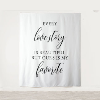 Rustic Wedding Backdrop Banner Tapestry