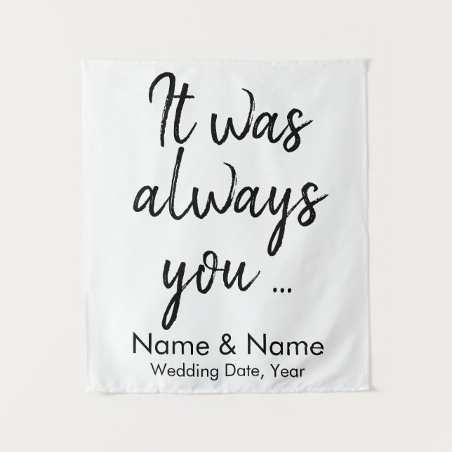 Rustic Wedding Backdrop for Ceremony on a budget Tapestry (Front)