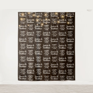 Rustic Wedding Backdrop Step and Repeat Banner Tapestry