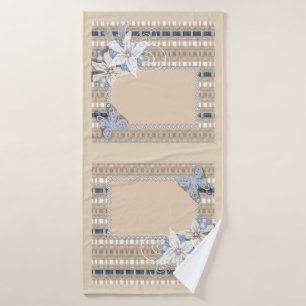 Rustic  , wedding bath towel