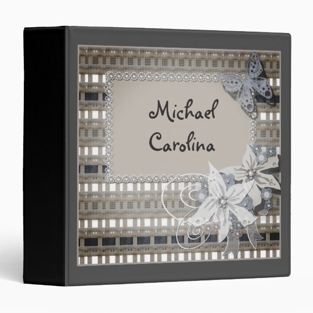 Rustic  , wedding binder (Front/Spine)