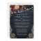Rustic Wedding Blue Wood Lights Lace Floral Invite