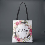 Rustic Wedding Bridesmaid Gift Boho Wedding Party  Tote Bag<br><div class="desc">Rustic Wedding Bridesmaid Gift Boho Wedding Party Tote Bag</div>