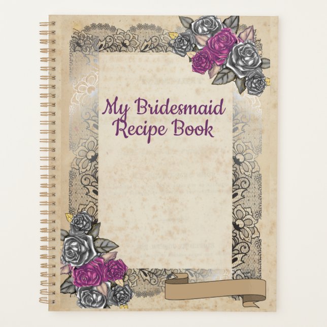 Rustic Wedding Bridesmaid Wedding Gift Idea Planner (Front)