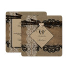 Rustic Wedding Burlap Hessian Lace Pearl Heart