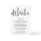 Rustic Wedding Details Info Card