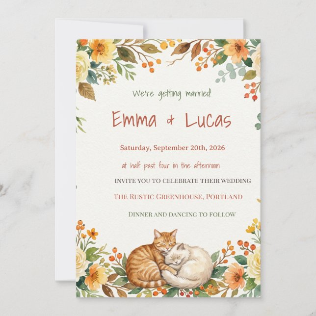 Rustic Wedding Emma Lucas Invitation (Front)