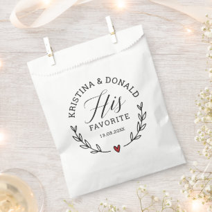 Rustic Wedding Favour His Favourite Favour Bag