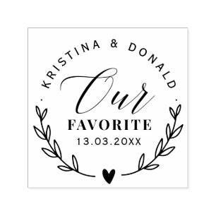 Rustic Wedding Favour Our Favourite   Self-inking  Self-inking Stamp