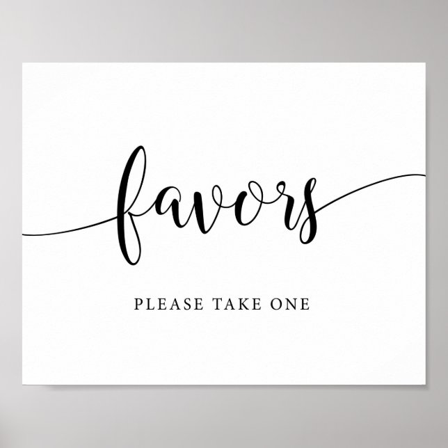 Rustic Wedding Favours Table Sign (Front)