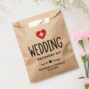 Rustic Wedding Hangover Recovery Kit Favour Bag