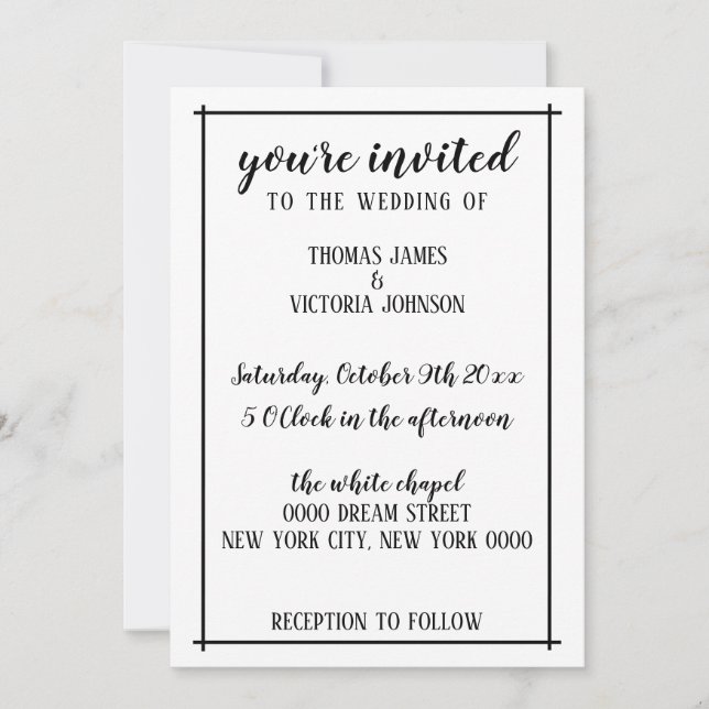 Rustic Wedding Invitation (Front)