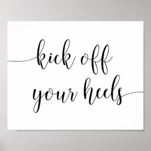 Rustic Wedding Kick Off Your Heels Sign