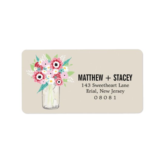 Rustic Wedding Mason Jar and Floral