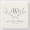 Rustic Wedding Monogram Coasters