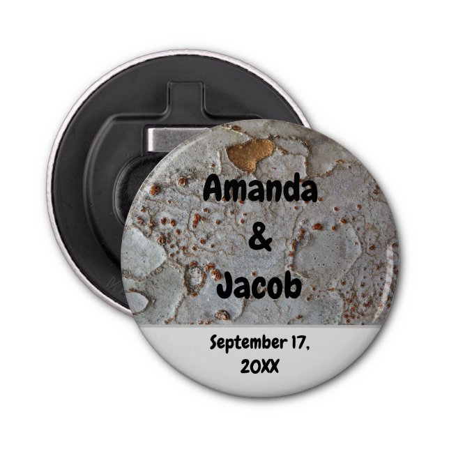 Rustic Wedding Nature Photo Abstract Unique Favour Bottle Opener (Front)