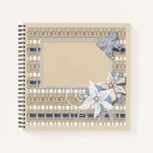 Rustic , wedding notebook