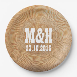 Rustic Wedding Paper Plate