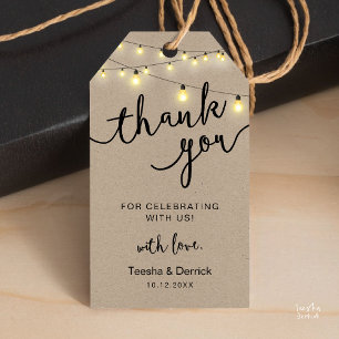 Rustic Wedding Party Thank You Gift Tags