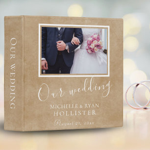 Rustic Wedding Photo Album Elegant Binder