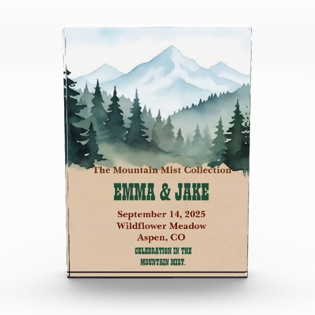 rustic wedding photo block (Front)