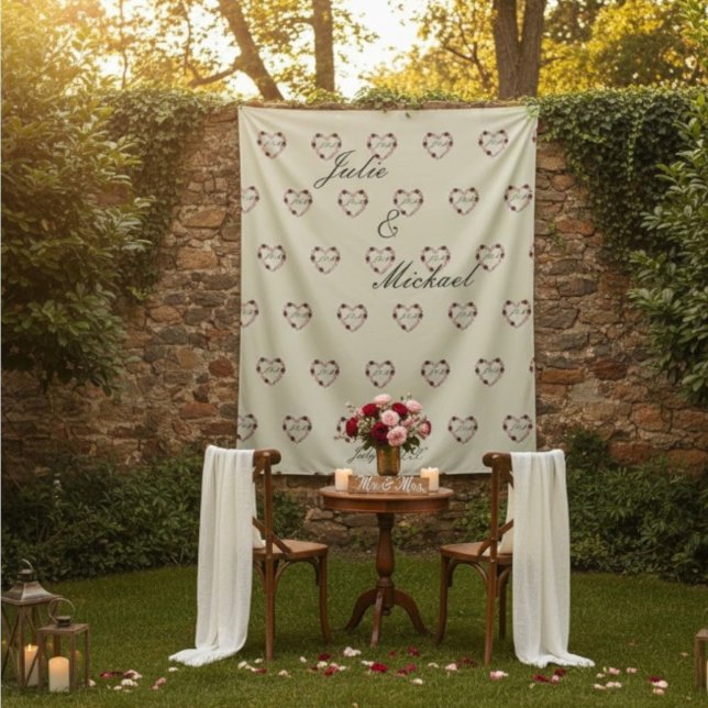 Rustic Wedding Photobooth Tapestry (Creator Uploaded)