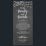 Rustic Wedding Place Setting Thank You Card<br><div class="desc">This is the Modern Rustic string lights, chalkboard background themed, Dinner Place Setting Thank You Cards. Share the love and show your appreciation to your guests, when they sit down at their seat and read this personalised charming thank you place setting card. It's a wonderful way to kick off your...</div>