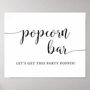 Rustic Wedding Popcorn Bar Popcorn Favour Sign