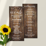 Rustic Wedding Program<br><div class="desc">The template features a rustic wood base and string lights. Make it your own by adding your text (and personal photos). To access advanced editing tools, please go to “Personalize”, scroll down and press the "click to customize further" link. For more matching designs click the link “Other products from this...</div>