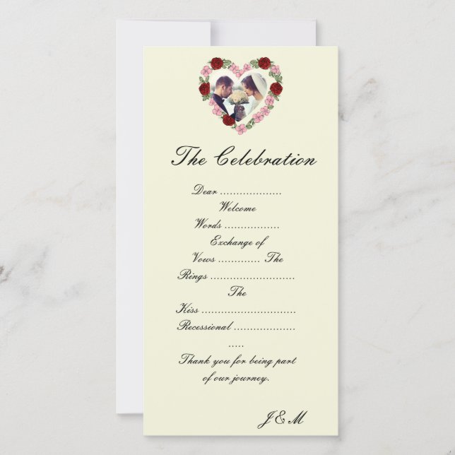 Rustic Wedding Program (Front)