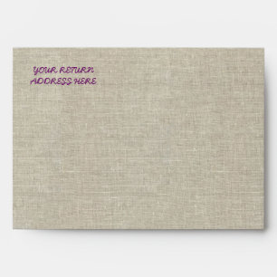 Rustic Wedding Purple Linen Lace Envelopes