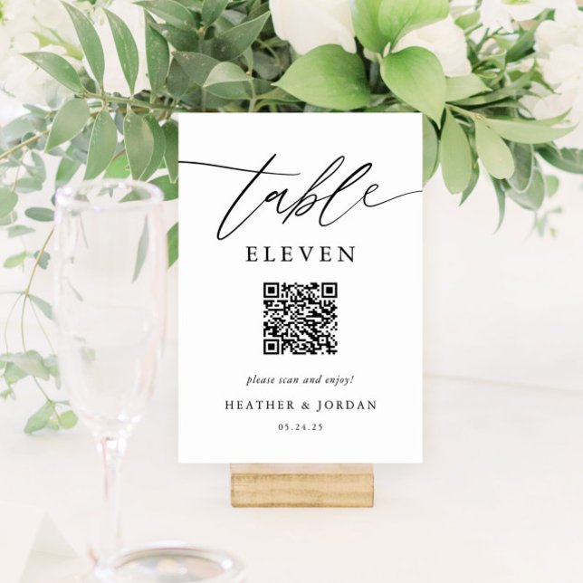 Rustic Wedding QR Code Table Number (Creator Uploaded)