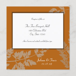 Rustic Wedding Reception Card