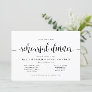 Rustic Wedding Rehearsal Dinner Invitation