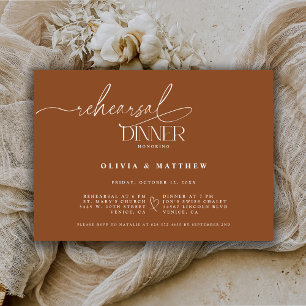 Rustic Wedding Rehearsal Dinner The Night Before Invitation