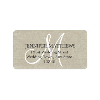 Rustic Wedding Reply Card Address Labels