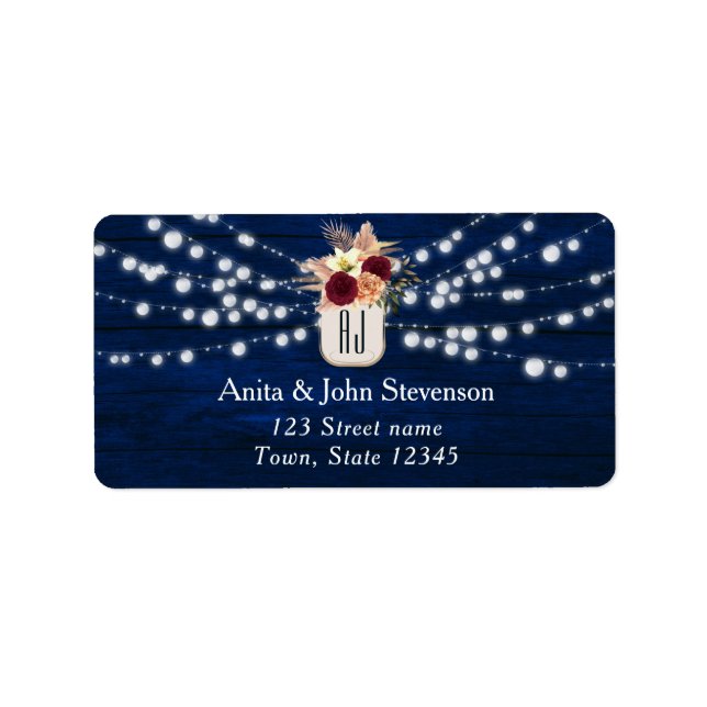 Rustic Wedding Return Address Label (Front)