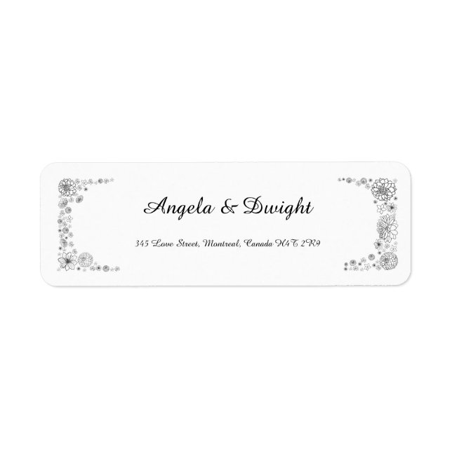 Rustic wedding return adress labels (Front)