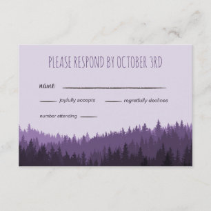 Rustic Wedding RSVP in the Mountains