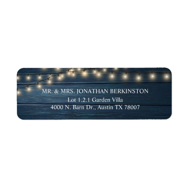 Rustic Wedding RSVP Return Address (Devant)