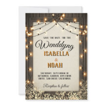 Rustic Wedding Save the Date Templates with Fall F
